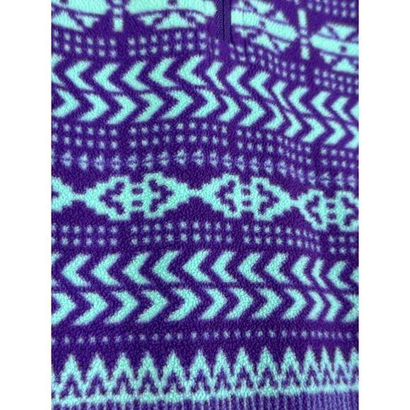 Columbia‎ Sportswear Sweatshirt Fleece Geometric Winter Print Blue Womens XL GUC - Picture 2 of 7